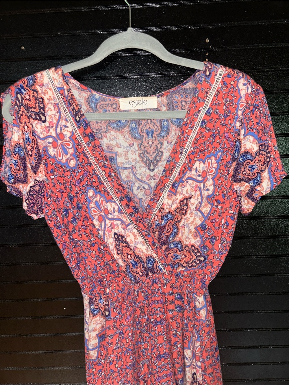 Estelle | Coral Paisley Romper - Picture 2 of 9